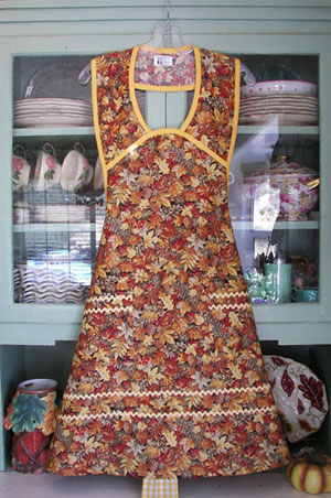 1940 Autumn Leaf All Over Apron