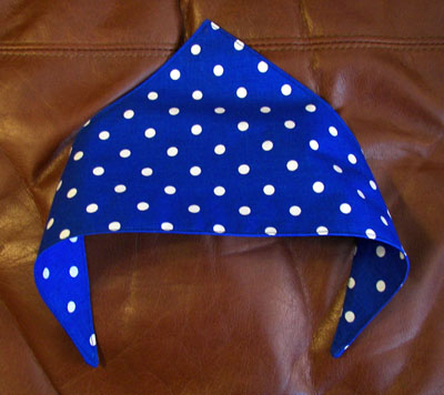 Cat or dog scarf blue polka dot
