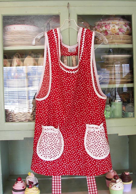 Grandmas in Red Polka Dot and  White Polka Dot with round pockets