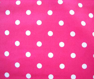 Pink White Polka Dot Close Up